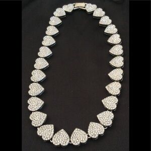 Heart rhinestone necklace (costume)